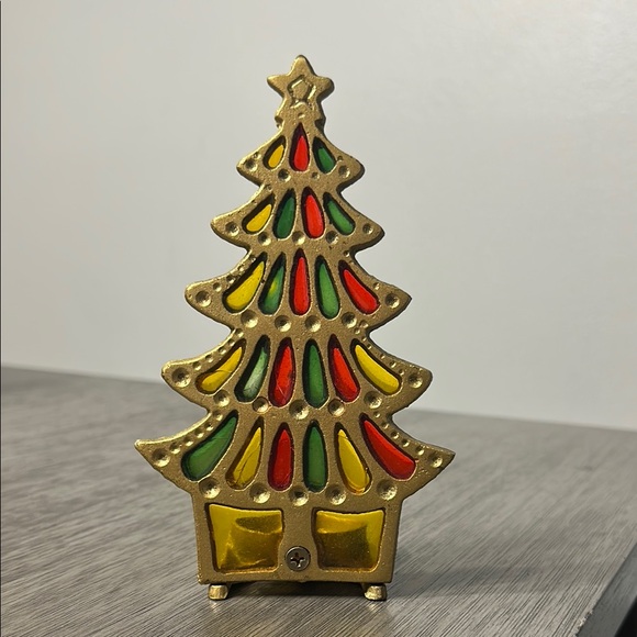 Festive Gold Christmas Tree Ornament - Picture 2 of 5